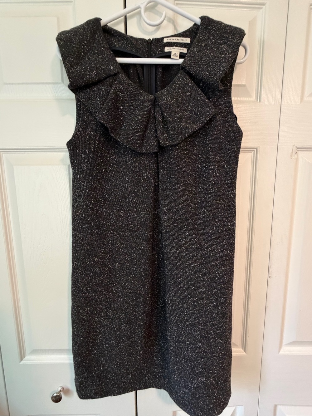 Banana Republic Black Ruffle Collar Sheath Dress